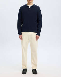 SELECTED SLHDANE LS KNIT STRUCTURE POLO NECK