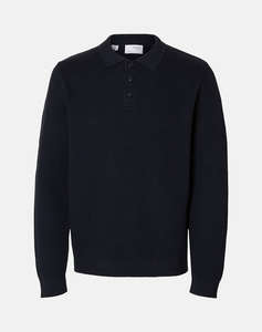 SELECTED SLHDANE LS KNIT STRUCTURE POLO NECK