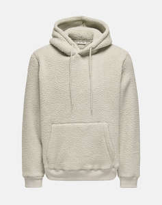 ONLY&SONS ONSEMILIO REG TEDDY HOODIE SWEAT VD