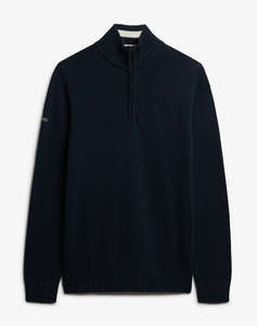 SUPERDRY D1 OVIN COTTON HALF ZIP KNIT PULOVER DE BARBATI