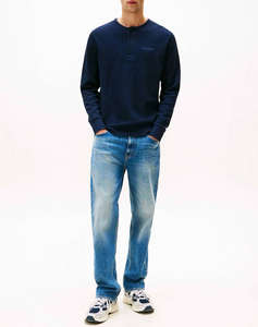 TOMMY JEANS TJM SLIM WAFFLE SCRIPT HENLEY
