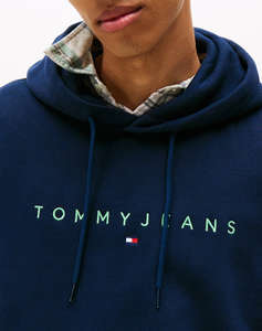 TOMMY JEANS TJM REG LINEAR LOGO HOODIE EXT