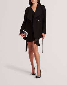 TED BAKER ROSESS Short Belted Wool Wrap Coat
