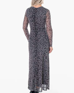 TOMMY JEANS TJW AOP MESH MIDI DRESS EXT