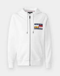 TOMMY HILFIGER TH COLOUR FLAG ZIP THROUGH