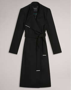 TED BAKER ROSE Mid Length Belted Wool Wrap Coat