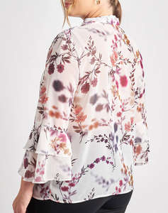PARABITA Bluza chiffon cu cravata