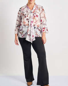 PARABITA Bluza chiffon cu cravata