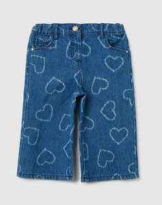 OVS DENIM WIDE LEG W/HEARTS