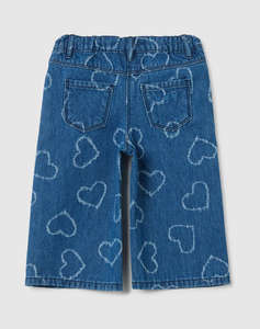 OVS DENIM WIDE LEG W/HEARTS