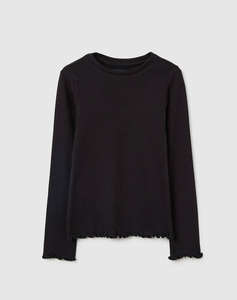 OVS TSH LS RIB SOLID