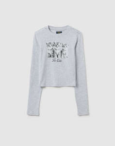 OVS T-SHIRT L/S PRINT 4/5 COL