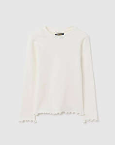 OVS TSH LS RIB SOLID