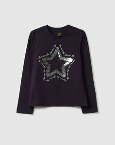 OVS T-SHIRT LS W/SEQUINS