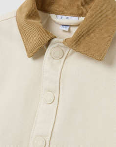 OVS SHACKET W/VELVET COLLAR