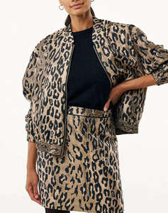 MEXX Leopard jacquard bomber