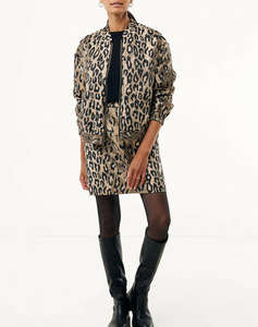 MEXX Leopard jacquard bomber