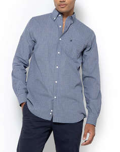 THE BOSTONIANS CAMASA CHESTER POPLIN REGULAR FIT MiniCheck POPLIN Button-down Regular Fit