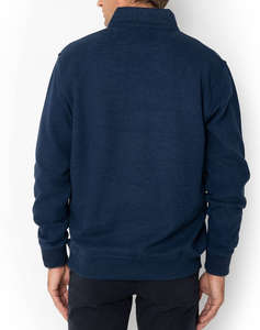THE BOSTONIANS BLUZA FLEECE DIN BUMBAC HALF ZIP REGULAR FIT