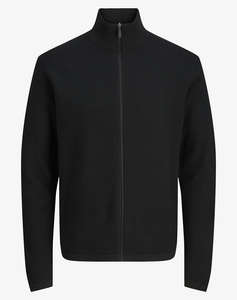 JACK&JONES JCOSTANCE KNIT BADGE ZIP CARDIGAN