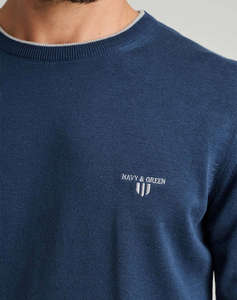 NAVY&GREEN BLUZA TRICOTATA