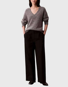 CALVIN KLEIN Chunky Neps V Neck Sweater