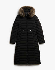 SUPERDRY D2 OVIN FUJI FAUX FUR HOODED LONGLINE GEACA DE DAMA