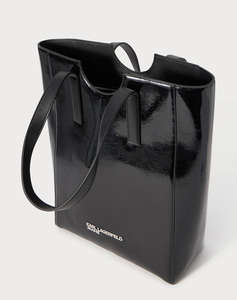 KARL LAGERFELD JEANS KLJ METAL LOGO TOTE SHINY (Dimensiuni: 29.5 x 41 x 13cm.)