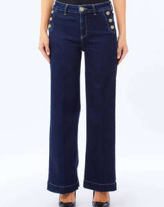 LIU JO DENIM_UF5D32_B.UP FLARE BUTTON H.W. PANTALONI DE DAMA