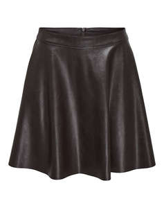 ONLY ONLUNA FAUX LEATHER FLARED SKIRT OTW