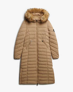 SUPERDRY D2 OVIN FUJI FAUX FUR HOODED LONGLINE GEACA DE DAMA