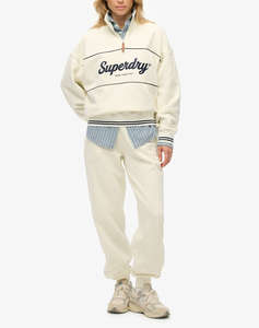 SUPERDRY D2 SDSW COUNTRY CLUB LOOSE 1/4 ZIP FLEECE DE DAMA