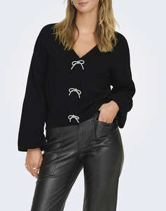 ONLY ONLDONNA LS BOW V-NECK KNT
