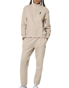 BODY ACTION WOMENS HALF-ZIP SWEATSHIRT