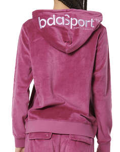 BODY ACTION WOMENS VELOUR HOODIE JACKET