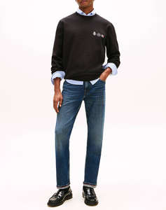 TOMMY HILFIGER SMALL CREST OUTLINE CREW NECK