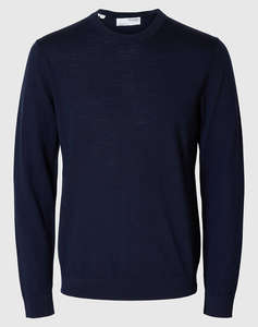 SELECTED SLHTRAY LS KNIT MERINO CREW NECK NOOS