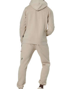 BODY ACTION MENS HALF-ZIP HOODED SWEATSHIRT