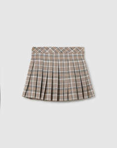 OVS CHECK SKIRT W/PLEATS