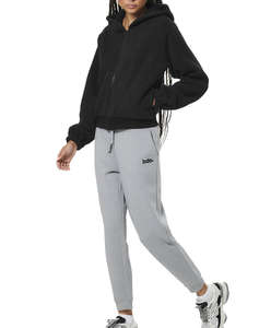 BODY ACTION WOMENS FULL-ZIP SHERPA FLEECE HOODIE