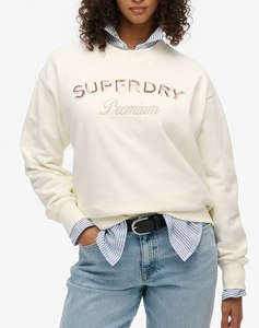 SUPERDRY D2 OVIN PREMIUM DESIGN LOOSE CREW HANORAC DE DAMA