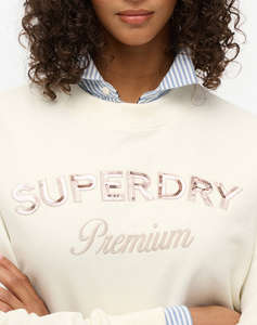 SUPERDRY D2 OVIN PREMIUM DESIGN LOOSE CREW HANORAC DE DAMA