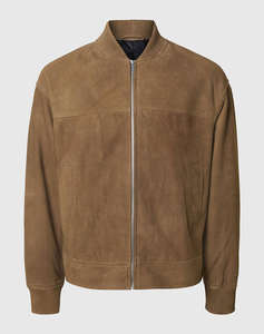 SELECTED SLHLARS SUEDE BOMBER JKT #S