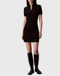 CALVIN KLEIN Sporty 1/4 Zip Mini Sweater Dres