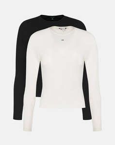 TOMMY JEANS TJW 2PACK SLIM ESSENTIAL RIB LS