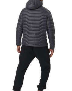 BODY ACTION MENS LIGHTWEIGHT QUILTED JACKET WITH HOOD