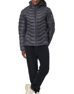 BODY ACTION MENS LIGHTWEIGHT QUILTED JACKET WITH HOOD