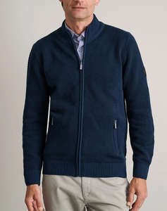 NAVY&GREEN JACHETA TRICOTATA DIN BUMBAC CU FERMOAR