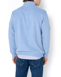 THE BOSTONIANS BLUZA FLEECE DIN BUMBAC HALF ZIP REGULAR FIT