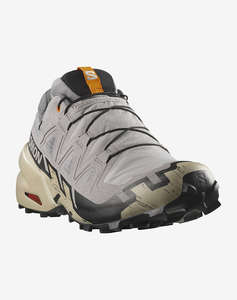 SALOMON TRAIL RUNNING - CROSS SPEEDCROSS 6 GTX GULL / WHITE PEPPER / BLACK INCALTAMINTE DE BARBATI